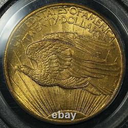 1908 No Motto $20 Twenty Dollar St Gaudens Gold Double Eagle OGH PCGS MS 63