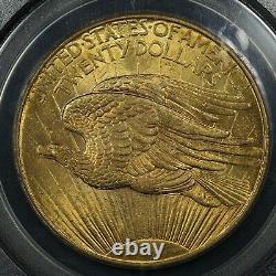 1908 No Motto $20 Twenty Dollar St Gaudens Gold Double Eagle PCGS MS 63