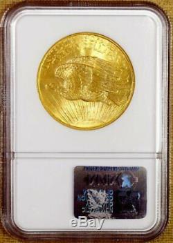 1908 No Motto NGC MS66 $20 Saint Gaudens Gold Double Eagle