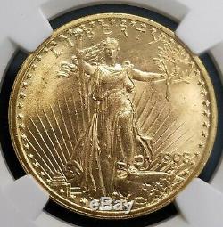 1908 No Motto NM St. Gaudens Saint Gaudens Double Eagle Gold Coin NGC MS65