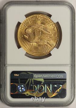 1908 No Motto Saint Gaudens Double Eagle Gold $20 MS 63 NGC