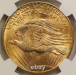 1908 No Motto Saint Gaudens Double Eagle Gold $20 MS 63+ Plus NGC