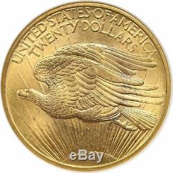1908 No Motto Saint Gaudens Double Eagle Gold $20 MS 64 NGC CAC