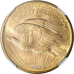 1908 No Motto US Gold $20 Saint-Gaudens Double Eagle NGC MS66 Wells Fargo Nev