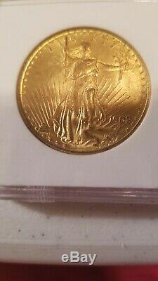 1908 P Augustus Saint Gaudens $20 Gold Double Eagle, No Motto, MS63 (NGC)