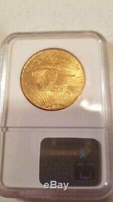 1908 P Augustus Saint Gaudens $20 Gold Double Eagle, No Motto, MS63 (NGC)