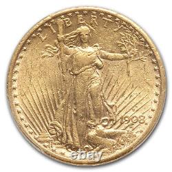 1908-S $20 Saint-Gaudens Gold Double Eagle AU-53 PCGS SKU#167967
