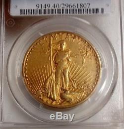 1908-S Saint Gaudens Double Eagle PCGS XF40 $20 gold coin