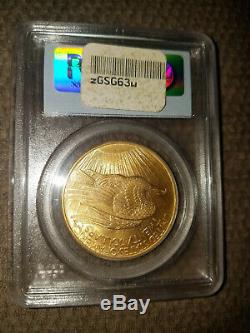 1908 U. S. Twenty Dollar Gold Piece, MS-63, No Motto, St. Gaudens, Double Eagle