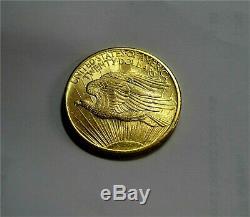 1908 USA 20 GOLD DOLLARS COIN Double Eagle SAINT- GAUDENS NO MOTTO UNC-MS