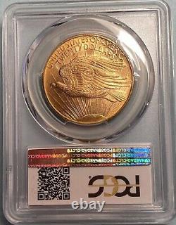1908-d $20 Gold Saint Gaudens Double Eagle No Motto Pcgs Ms63 663,750 Minted