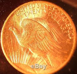 1908-p $20 Gold St. Gaudens Double Eagle Us Coin No Motto