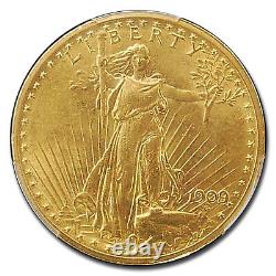 1909/8 $20 Saint-Gaudens Gold Double Eagle Overdate MS-61 PCGS SKU#64266