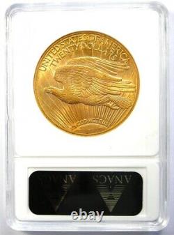 1909/8 Saint Gaudens Gold Double Eagle $20 Coin ANACS Uncirculated Detail UNC MS