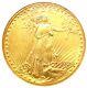 1909/8 Saint Gaudens Gold Double Eagle $20 Overdate Coin NGC MS61 (BU UNC)