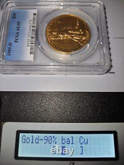 1909-D $20 Saint St Gaudens Gold Coin Double-Eagle AU55 PCGS $3500 PCGS VALUE