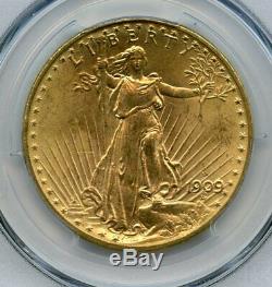 1909-D Twenty Dollar Saint Gaudens $20 Double Eagle PCGS MS 64