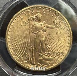 1909-S $20 Gold Saint Gaudens Double Eagle PCGS MS62