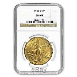 1909-S $20 Saint-Gaudens Gold Double Eagle MS-62 NGC