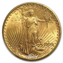 1909-S $20 Saint-Gaudens Gold Double Eagle MS-64 PCGS SKU#8740