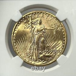 1909-S $20 Saint Gaudens Pre-33 Gold Double Eagle NGC MS62 Beautiful & Flashy
