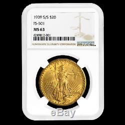 1909-S S/S $20 Saint-Gaudens Gold Double Eagle MS-63 NGC (FS-501) SKU#196928