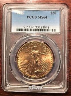 1910 $20 Gold Saint Gaudens Double Eagle PCGS MS64