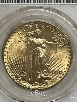 1910 $20 Saint Gaudens Gold Double Eagle PCGS MS63+ Plus! 38272569
