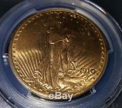 1910 $20 St. Gaudens Gold Double Eagle MS-64 PCGS