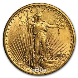 1910-D $20 Saint-Gaudens Gold Double Eagle AU SKU#34266