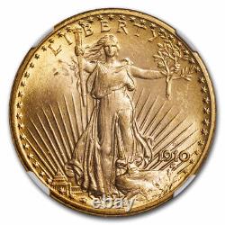 1910-D $20 Saint-Gaudens Gold Double Eagle MS-64 NGC SKU#59895