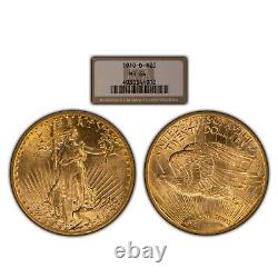 1910-D G$20 Saint-Gaudens Gold Double Eagle NGC MS 64 PQ Coin G1354