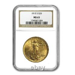 1910-S $20 Saint-Gaudens Gold Double Eagle MS-63 NGC SKU #10619