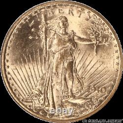 1910 St. Gaudens $20 Gold Double Eagle NGC MS 62 Frosty Gold Luster