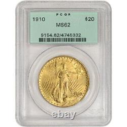 1910 US Gold $20 Saint-Gaudens Double Eagle PCGS MS62