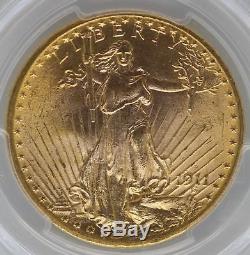 1911-D $20 Gold St Gaudens Double Eagle PCGS MS64+ Coin JB140