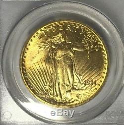 1911-D $20 LUSTROUS Saint-Gaudens Gold Double Eagle PCGS MS-65 FAB BEAUTY