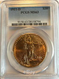 1911 D $20 PCGS MS63 Gold St. Gaudens Double Eagle Just Released