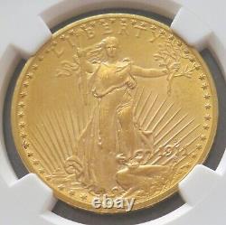 1911 D $20 Saint Gaudens Double Eagle Gold Coin Graded By NGC UNC DETAILS