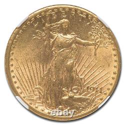 1911-D $20 Saint-Gaudens Gold Double Eagle MS-62 NGC