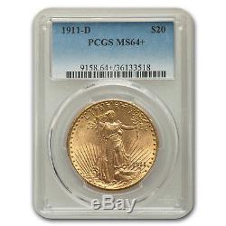 1911-D $20 Saint-Gaudens Gold Double Eagle MS-64+ PCGS SKU#176332