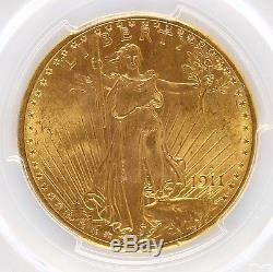 1911-S PCGS MS64+ $20 Saint Gaudens Double Eagle