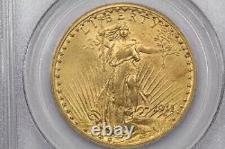 1911 Saint Gaudens $20 Gold Double Eagle, PCGS MS62, Uncirculated BU
