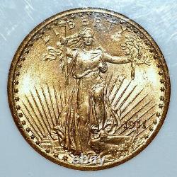 1911-d $20 Gold Saint Gaudens? Ngc Ms-65? St Double Eagle Unc Bu? Trusted