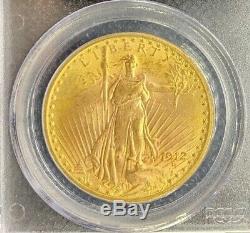 1912 $20 American Gold Double Eagle Saint Gaudens MS63 PCGS MINT RARE DATE Coin