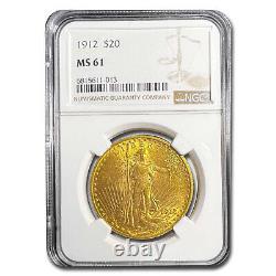 1912 $20 Saint-Gaudens Gold Double Eagle MS-61 NGC SKU#15547
