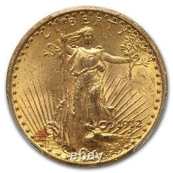 1912 $20 Saint-Gaudens Gold Double Eagle MS-62 PCGS SKU #55151