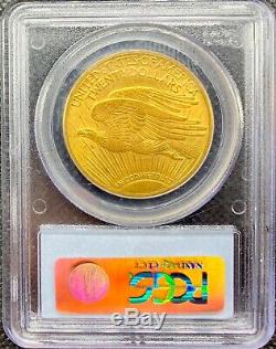 1913 $20 Saint Gaudens American Gold Double Eagle MS62 PCGS Lustrous Coin