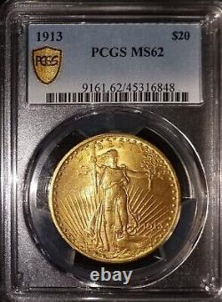 1913 $20 St. Gaudens Double Eagle PCGS MS 62