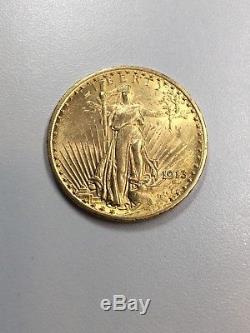 1913 $20 St. Gaudens Gold Double Eagle UNC Nice Cartwheel Luster! Uncirculated